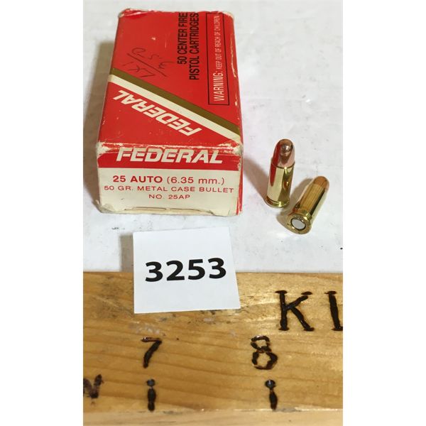 AMMO 50x FEDERAL 25 AUTO 6 35 MM FMJ 50 GR ammo-50x-federal-25-auto-6-35-mm-fmj-50-gr