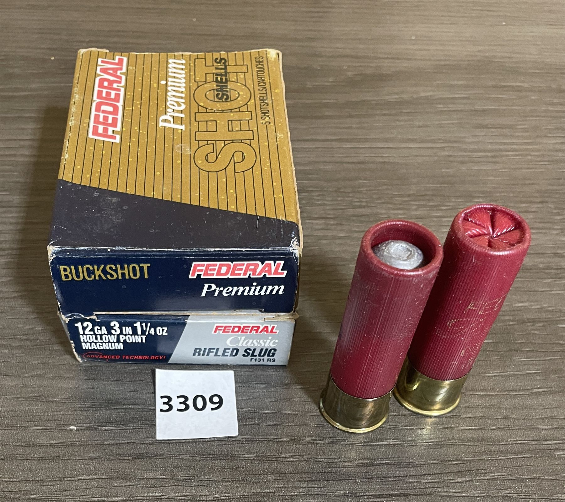 AMMO: 10 X FEDERAL 12 GA 3 INCH SLUG & 00 BUCK