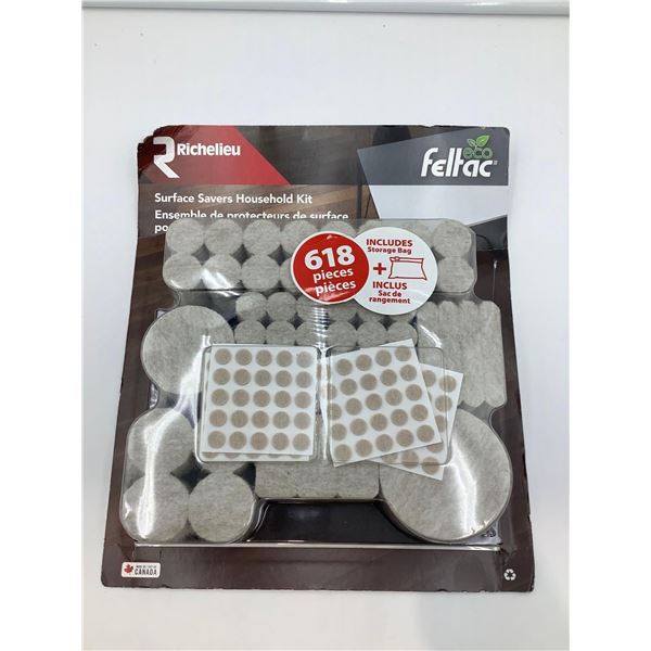 Richelieu Eco Feltac  Surface Savers household Kit - 618 Pieces with Storage Bag