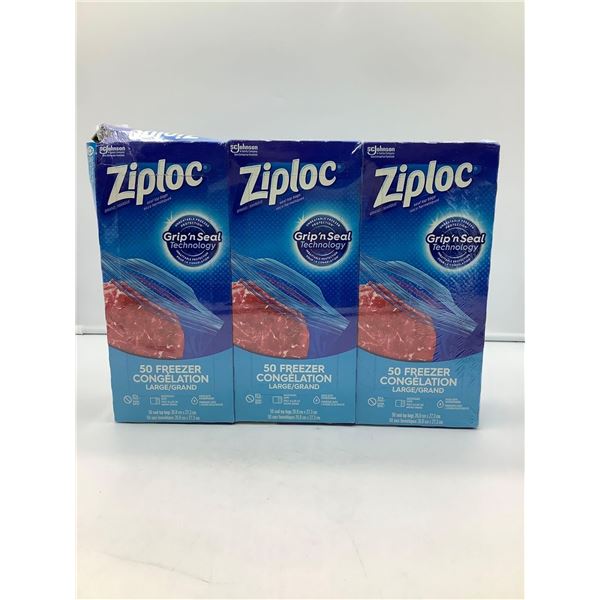 Ziplock Large Freezer Bags 3x50 Bags