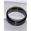 Image 2 : Mens Black Titanium Brushed beveled Ring size 10
