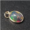 Image 2 : 14K Yellow Gold Black Opal (Smoked)(1.14ct) Pendant ) (~weight 0.48g), Appraised Retail $1000