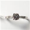 Image 1 : 14K White Gold Diamond (0.35Ct,I1,Brown) Ring (~Size 6) (~weight 1.15g), Made in Canada, Appraised R
