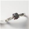 Image 2 : 14K White Gold Diamond (0.35Ct,I1,Brown) Ring (~Size 6) (~weight 1.15g), Made in Canada, Appraised R