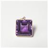 Image 1 : 10K Yellow Gold Amethyst(7.8ct) Pendant, Appraised Retail $900