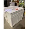 Image 3 : Style Selections White 2 Drawer + 1 Cupboard Vanity with Top