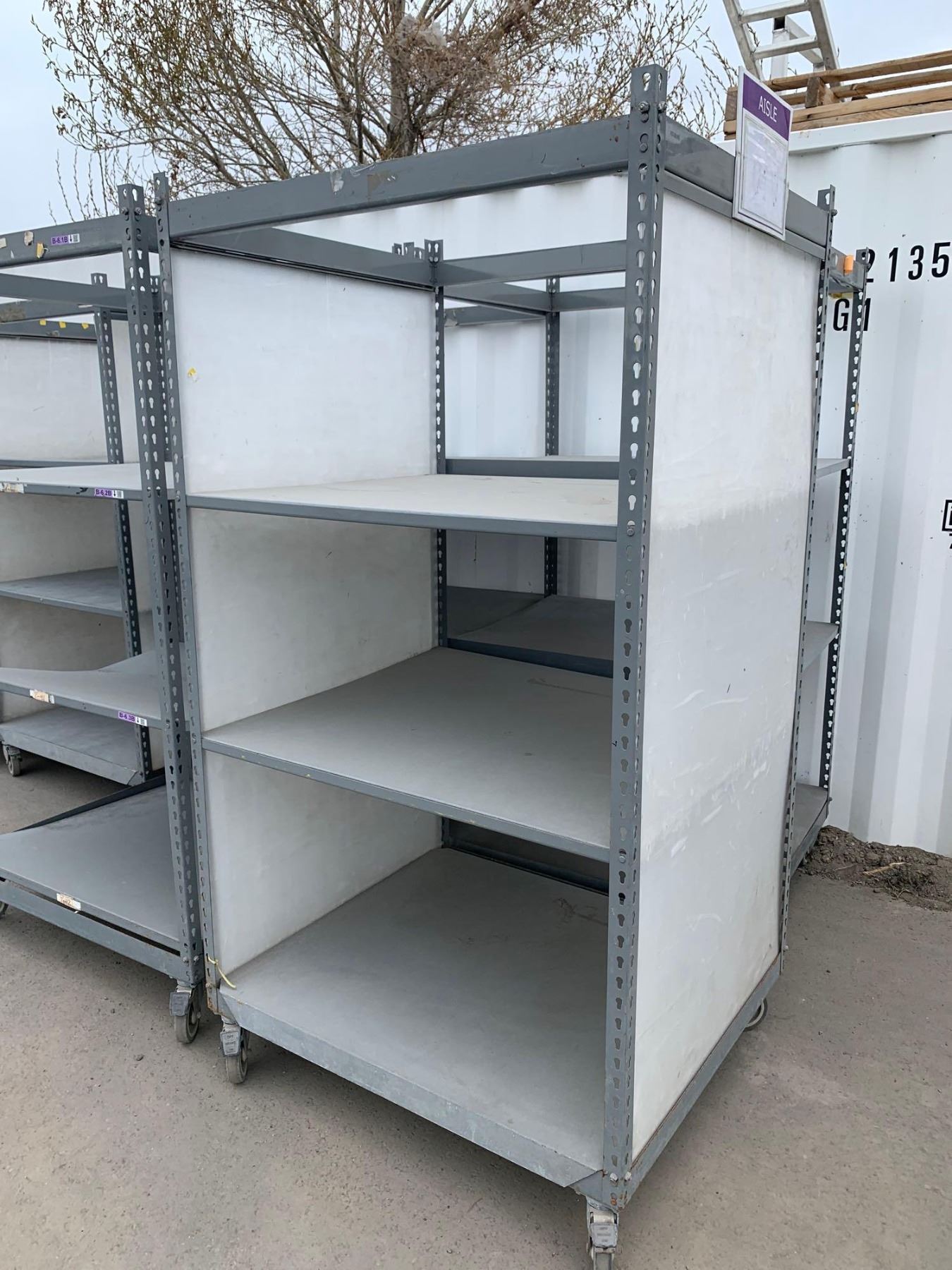 commercial 3 Tier Industrial Rolling Rack approx 38 x 40 x 65