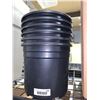 Image 1 : Lot of 6 Large (Aprox 2 Gallon) Black Plastic Planters