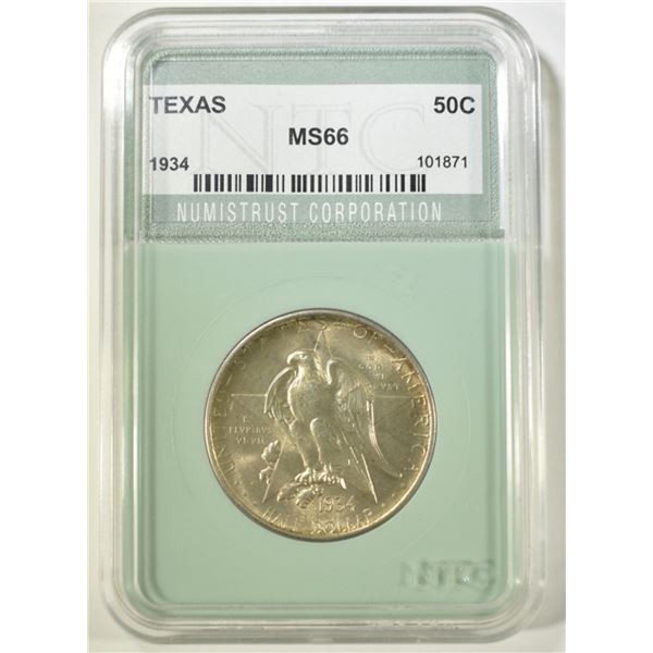 1934 TEXAS COMMEM HALF NTC GEM BU
