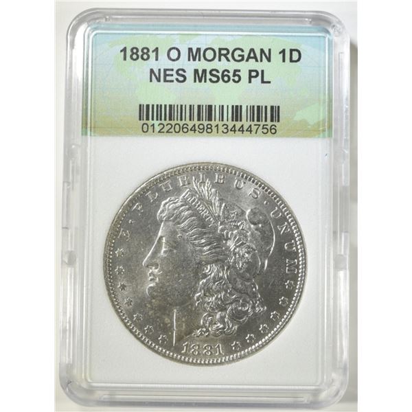 1881-O MORGAN DOLLAR NES GEM BU PL