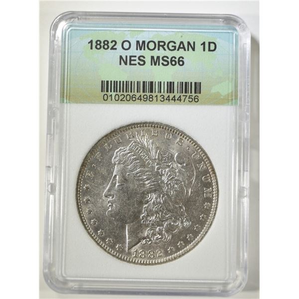 1882-O MORGAN DOLLAR NES GEM BU
