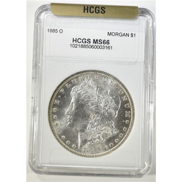 1885-O MORGAN DOLLAR HCGS GEM BU