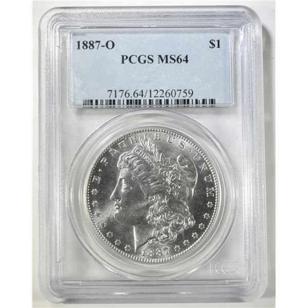 1887-O MORGAN DOLLAR PCGS MS-64