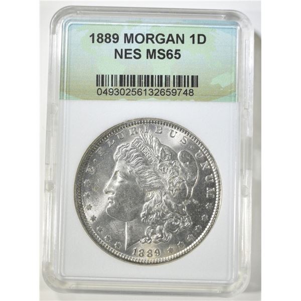 1889 MORGAN DOLLAR NES GEM BU
