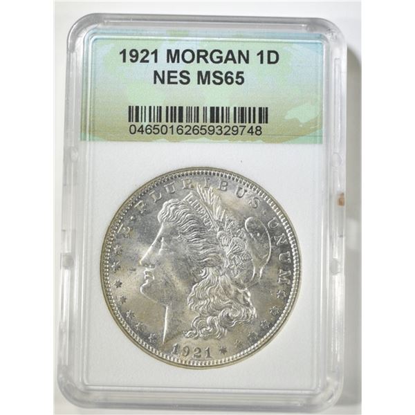 1921 MORGAN DOLLAR NES GEM BU
