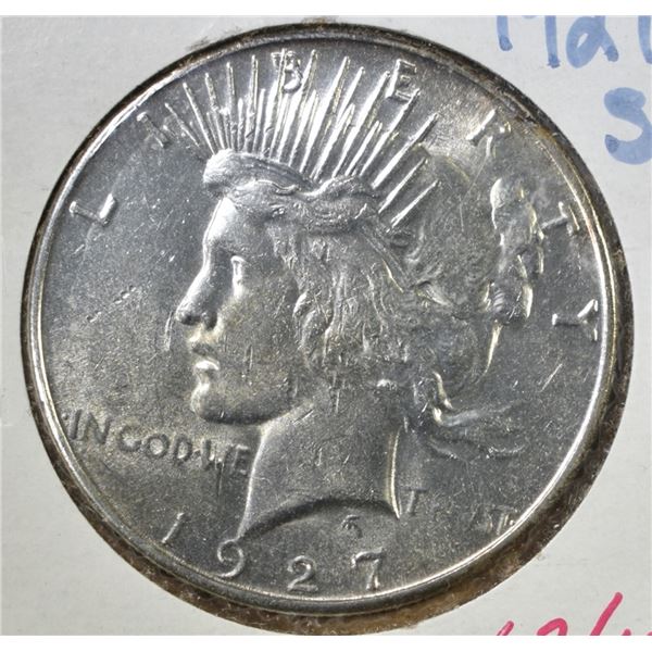 1927 S PEACE DOLLAR BU