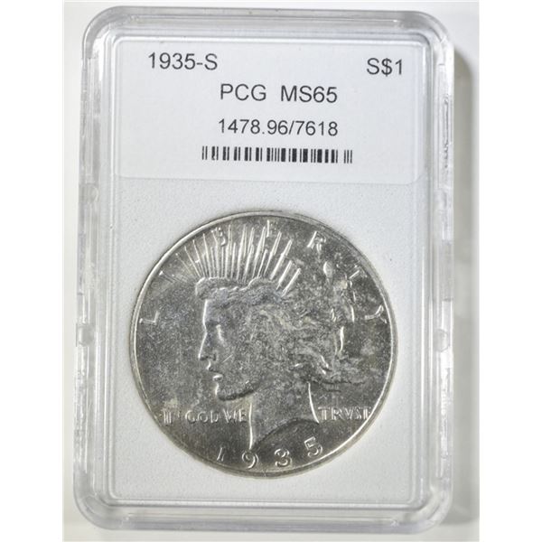 1935-S PEACE DOLLAR PCG GEM BU