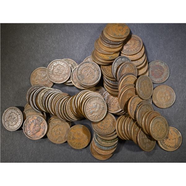 100-MIXED DATE CIRC INDIAN CENTS FROM THE 1900'S