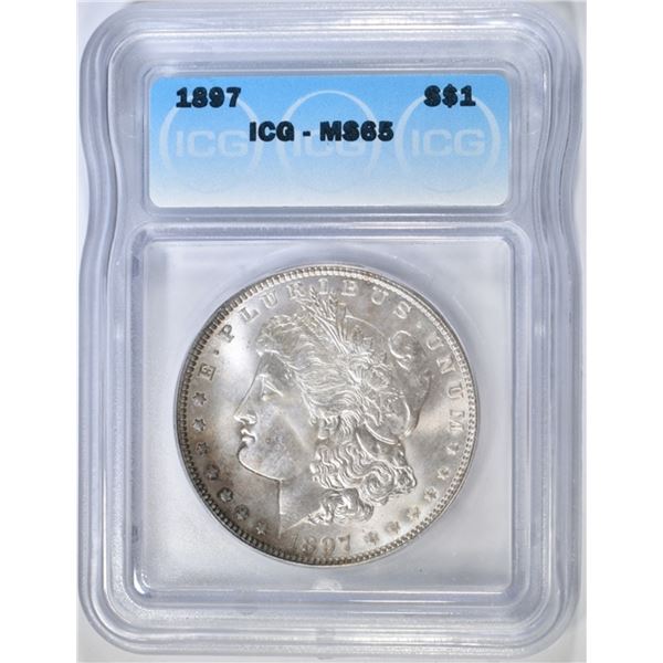 1897 MORGAN DOLLAR  ICG MS-65