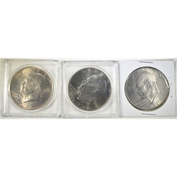 3 1976 D  IKE DOLLARS  CH BU