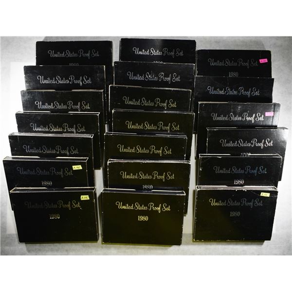 20-1980 U.S. PROOF SETS ORIG PACKAGING