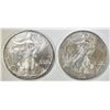 Image 1 : 2 1997 AMERICAN SILVER EAGLES BU