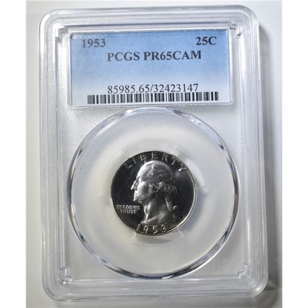 1953 QUARTER PCGS PR65CAM