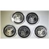 Image 2 : 5 40% SILVER PROOF EISENHOWER DOLLARS