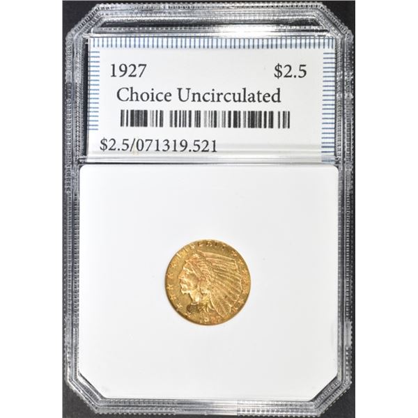 1927 $2.5 GOLD INDIAN CH BU