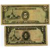 Image 1 : 1944 WW2 Japanese Occupation 1 & 5 Pesos   (COI-1031)