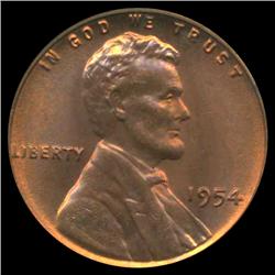 1954 Lincoln Cent Graded Red GEM (COI-3878)