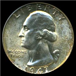 1947D Washington Quarter GEM Graded (COI-3906)