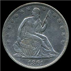 1861 Seated Half HI Grade (COI-3919)