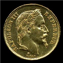 1870BB France Napoleon Gold 20 Franc Hi Grade Coin  (COI-698)