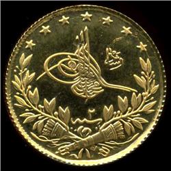 1910 Turkey 100 Kurush Super Gem (COI-805)