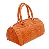 Ladies Golden Tan Crocodile Skin Handbag Purse