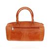 Image 2 : Ladies Golden Tan Crocodile Skin Handbag Purse