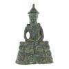 Antique Burma Bronze Buddha With Chinaman Hat 