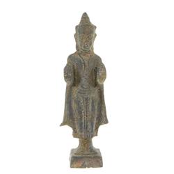 Antique Thai Stop Evil Bronze Buddha