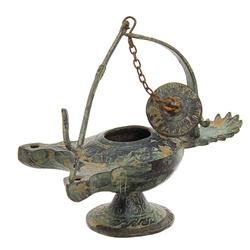 Very Rare Ancient Islamic Bronze Oil Lamp 500 Y/O 