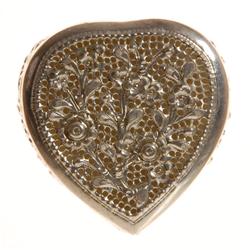 Thai Coin silver Heart-shaped Box 99 grams
