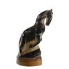 White Water Buffalo Horn Scrimshaw Stallion