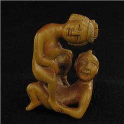 Handcrafted Kamasutra Boxwood Netsuke