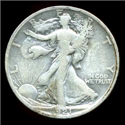 1921S Walking Liberty Half Dollar RARE Hi Grade