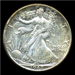1942 Walking Liberty Half Dollar Gem UNC