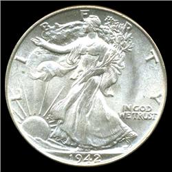 1942 Walking Liberty Half Dollar Gem UNC