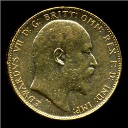 1906P AUSTRALIA Gold Soverign Coin AU+