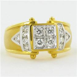 .8ct VVS Diamond Mens New 22k Gold Ring