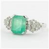 3.2ct Emerald & Diamond Ladies New White Gold Ring