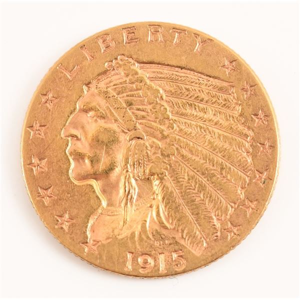 1915 Gold $2.5 Coin AU-55
